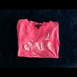Super cute bright pink OAHU J.crew shirt!